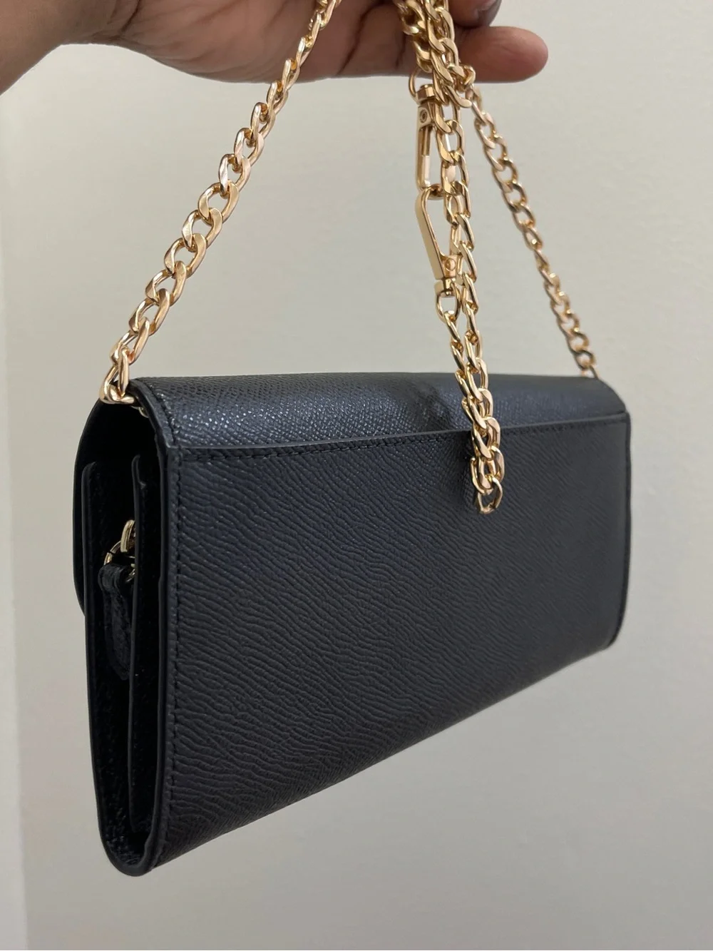 Coach Crossgrain Women’s Leather Slim Envelope Wallet Black NWOT
